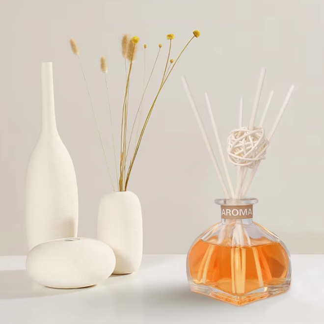 Freshening Home Decor Fragrance Oil Stick Glass Reed Diffuser Set