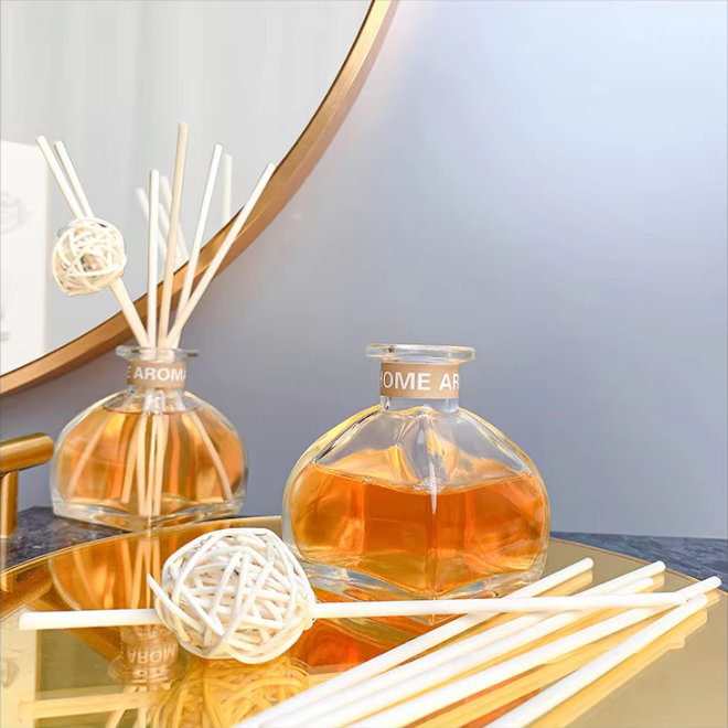 Freshening Home Decor Fragrance Oil Stick Glass Reed Diffuser Set