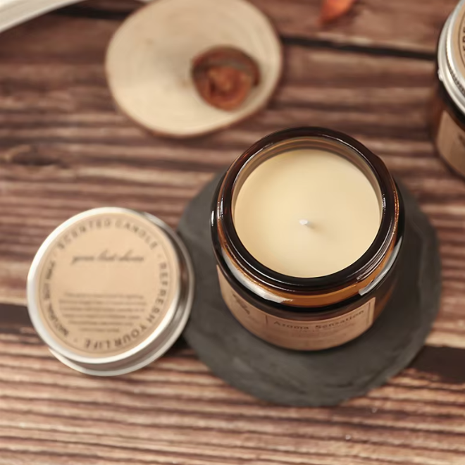 Natural Handmade Cup Soy Wax Smokeless Romantic Scented Candle
