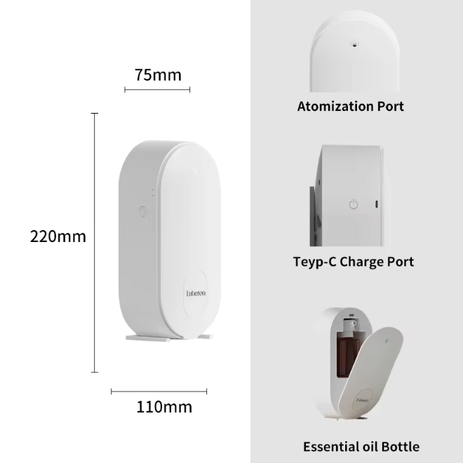 Nebulizer Waterless Air Scent Essential Oil Aroma Electric Portable Mini Diffuser Machine